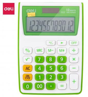 Калькулятор настольный Deli E1122/GRN зеленый 12-разр. - фото 1 - id-p203909473