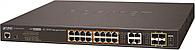 Коммутатор PLANET GS-4210-16UP4C IPv6/IPv4, 16-Port Managed 60W Ultra PoE Gigabit Ethernet Switch + 4-Port