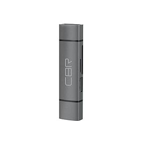 Картридер CBR Gear USB Type-C/USB 3.0 (2 в 1) , до 5 Гбит/с, microSD/T-Flash/SD/SDHC/SDXC, доп.выход USB 3.0