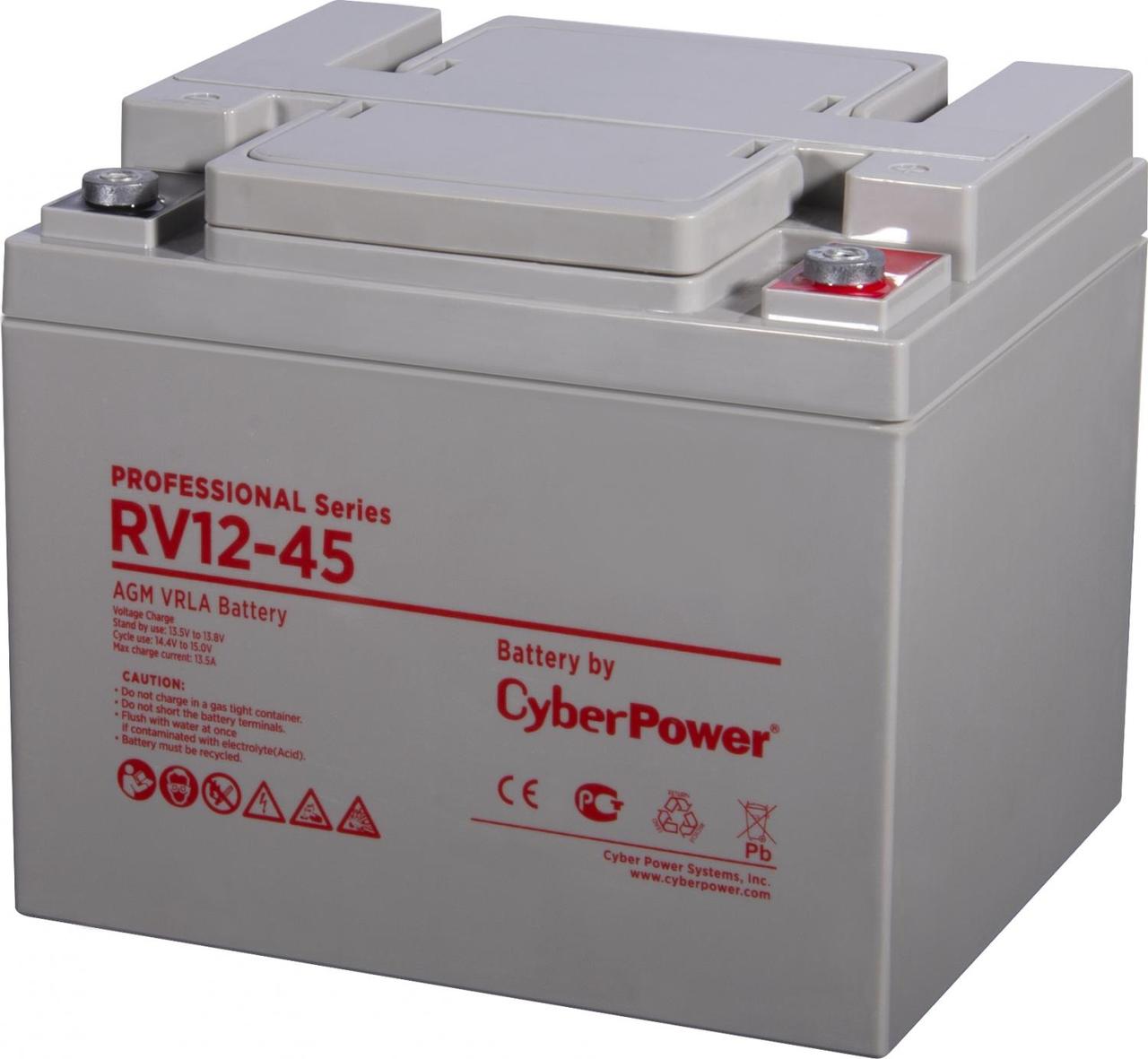 Аккумуляторная батарея PS CyberPower RV 12-45 / 12 В 45 Ач Cyberpower - фото 1 - id-p203907238