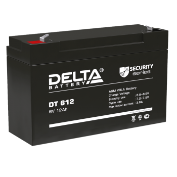 Аккумуляторная батарея Delta. Battery Delta DT 612, voltage 6V, capacity 12Ah, 151х50х100mm - фото 1 - id-p203917541