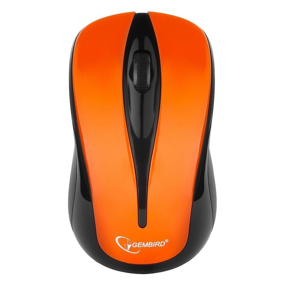 Gembird MUSW-325-O Orange USB {Мышь беспров., 2кн.+колесо-кнопка, 2.4ГГц, 1000 dpi} - фото 1 - id-p203911517