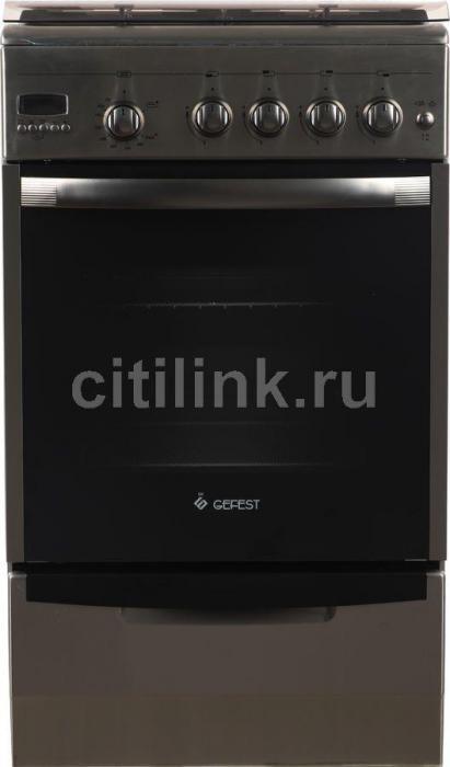Газовая плита GEFEST ПГ 5100-04 0004, газовая духовка, чугун, нержавеющая сталь