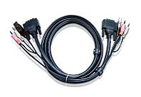 Кабель ATEN 2L-7D02UD KVM USB(тип А Male)+DVI-D(Male)2хАудио(Male) - USB(тип B Male)+DVI-D(Male)+2хАудио(Male)