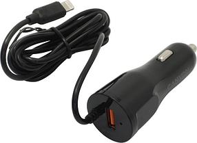 CANYON C-033 Universal 1xUSB car adapter, plus Lightning connector, Input 12V-24V, Output 5V/2.4A(Max), with