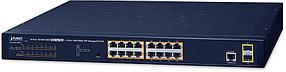 Коммутатор PLANET Technology Corporation. PLANET IPv6/IPv4, 16-Port Managed 802.3at POE+ Gigabit Ethernet