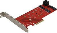 ORIENT C298E, Переходник PCI-E 4x- NGFF (M.2) M-key PCI-E SSD + 2xSATA- 2xNGFF (M.2) B-key SSD, тип