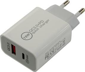 KS-is KS-601W Зарядное ус-во 220В QC3.0+PD3.0 18Вт