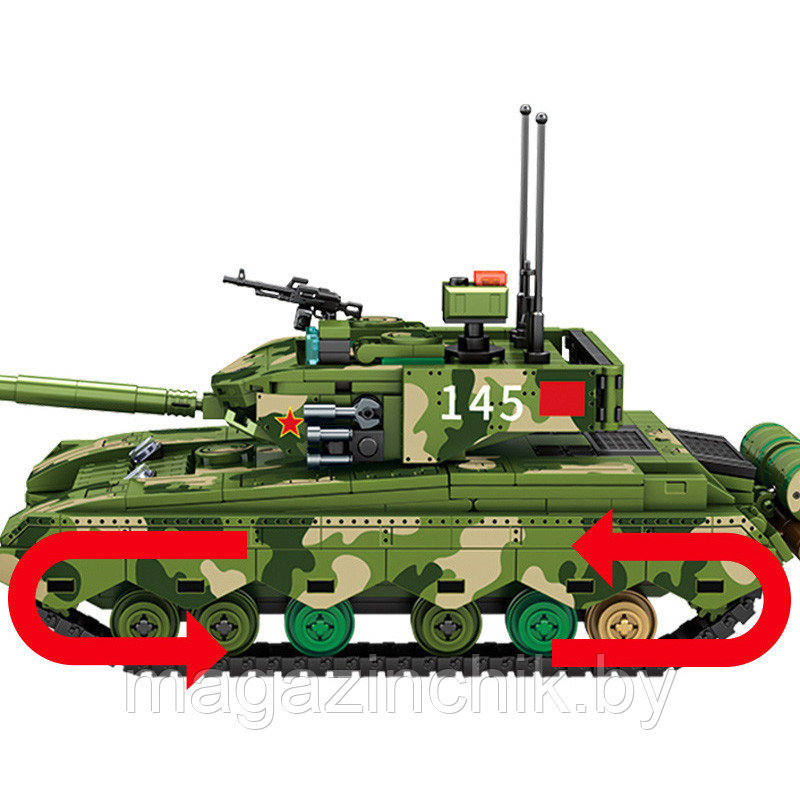 Конструктор Основной боевой танк Type 99B, Sembo 203145, 932 дет - фото 3 - id-p203919444
