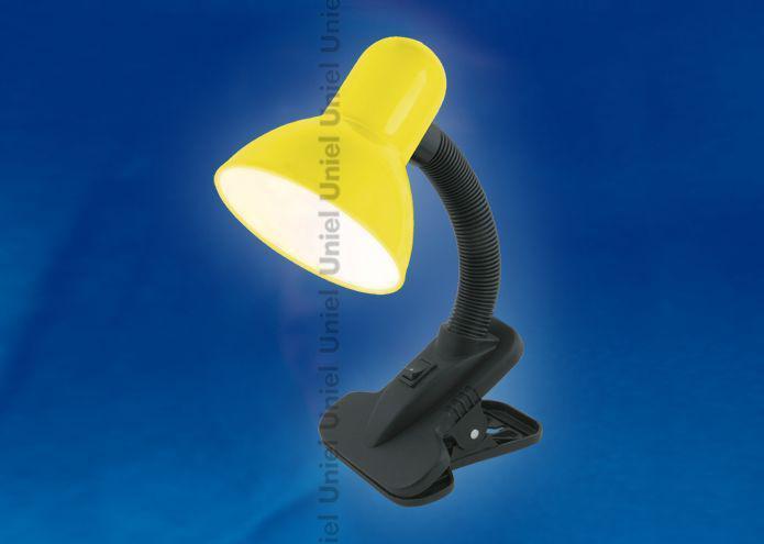 Настольная лампа на прищепке UNIEL 09405 TLI-222 желтый светильник для школьника - фото 1 - id-p203250272