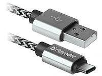 Аксессуар Defender USB09-03T Pro USB2.0 AM - Type-C 1.0m 2.1A White 87815