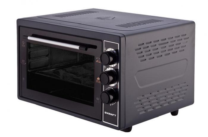 Домашняя мини-печь электрическая настольная переносная духовка жарочный духовой шкаф KRAFT KF-MO3200BL черная - фото 1 - id-p203700302