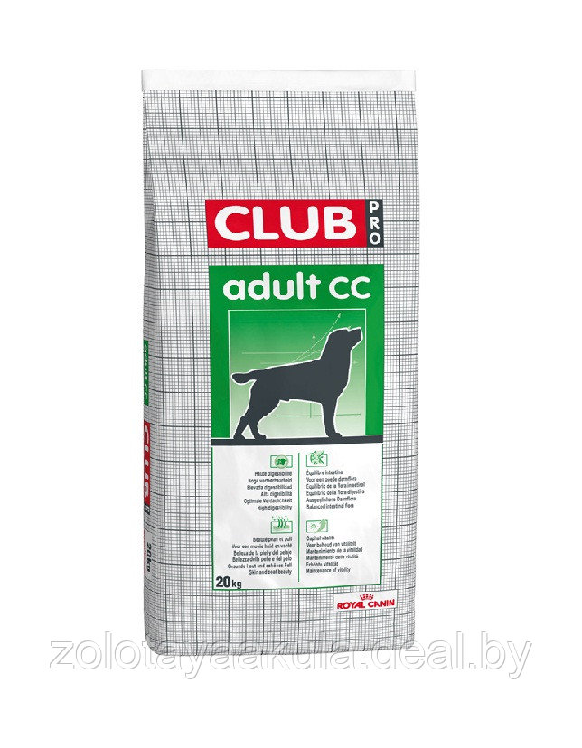Корм ROYAL CANIN Club Pro Adult CC 20кг для собак средних и крупных пород с нормальной активностью старше 12 - фото 1 - id-p203923680