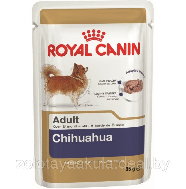 85г Влажный корм ROYAL CANIN Chihuahua Adult для взрослых собак породы Чихуахуа с 8 месяцев, паштет (пауч) - фото 1 - id-p203923683