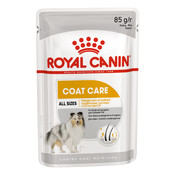 85гр Влажный корм ROYAL CANIN Coat Care для взрослых собак с тусклой и сухой шерстью, паштет (пауч) - фото 1 - id-p203923689