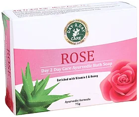 Мыло аюрведическое натуральное Роза ROSE Day 2 Day 75г