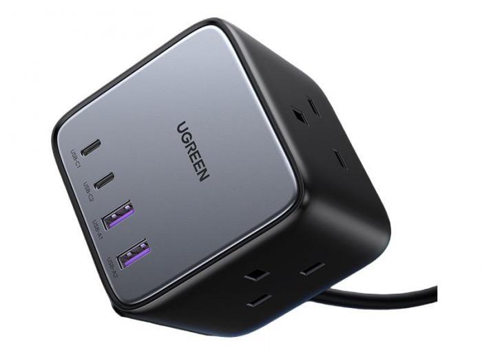 Зарядное устройство Ugreen CD268 DigiNest Cube Charging Station 65W with 2xUSB Type-C and 2xUSB-A Space Grey
