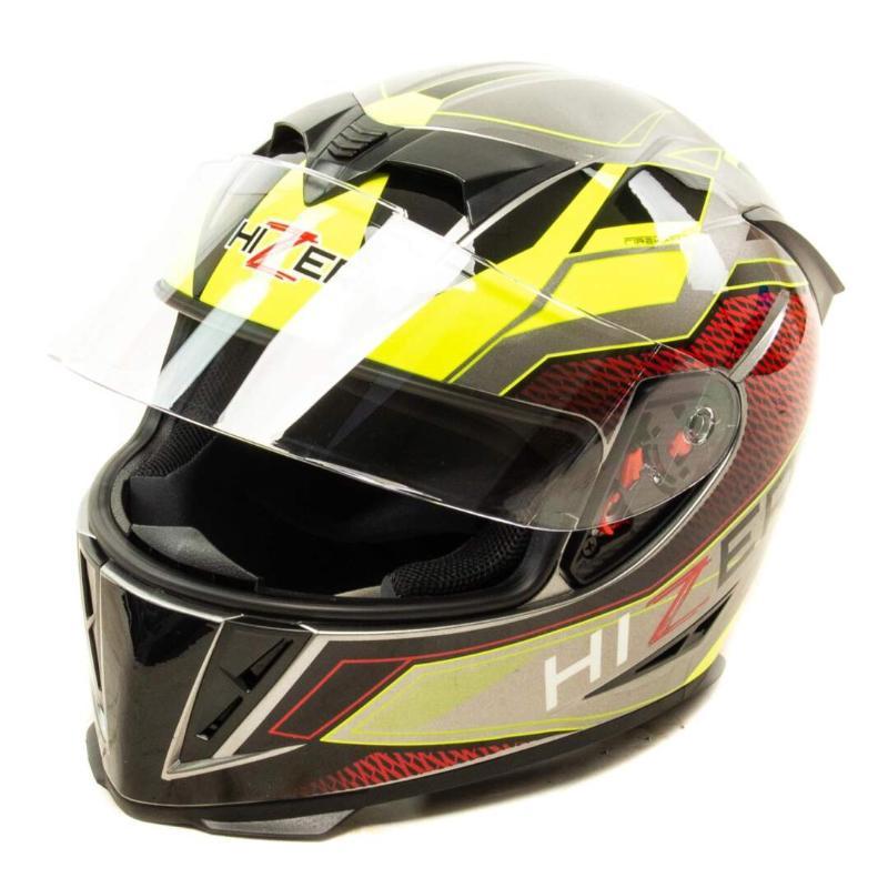 Шлем мото интеграл HIZER J5311_4 (L) gray/neon yellow - фото 1 - id-p203939831