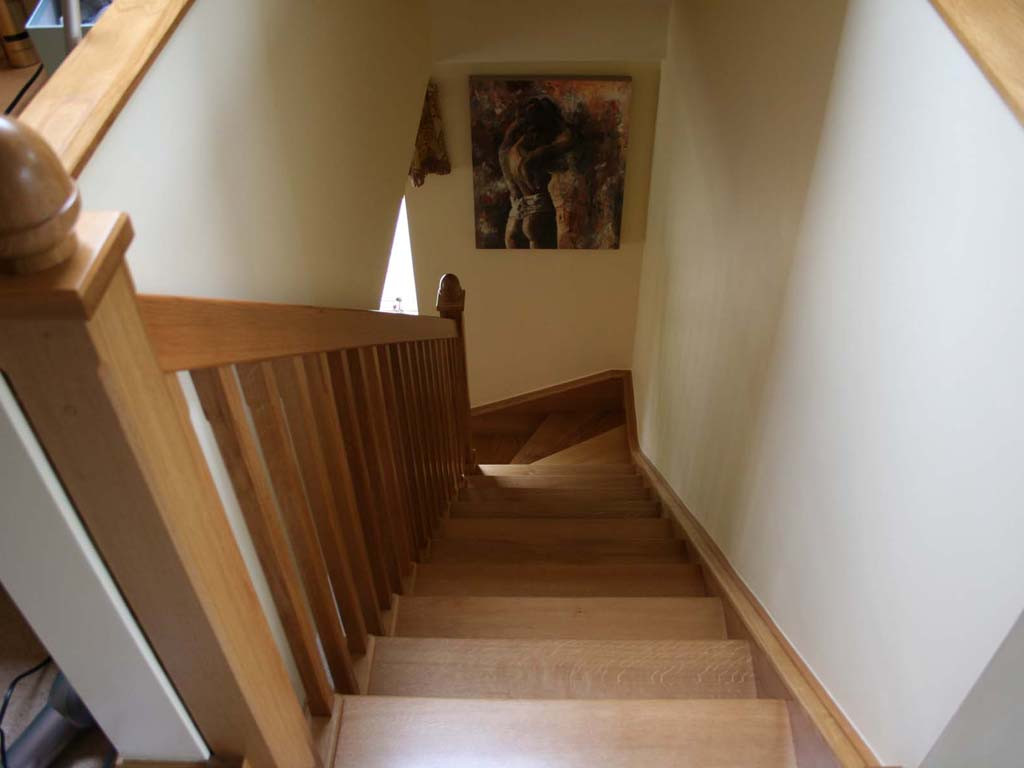 Лестница деревянная с поворотом на 90° "Тайга 52" - фото 3 - id-p107158296