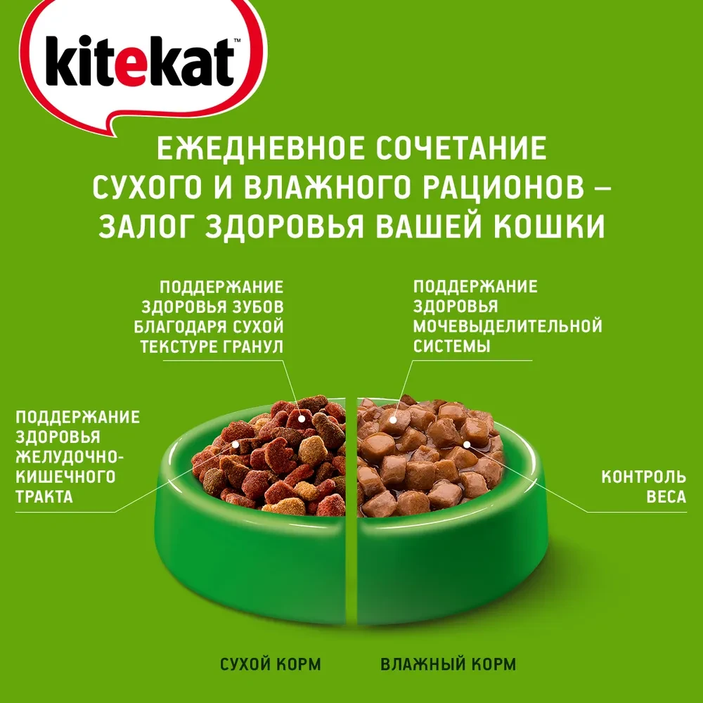 "Kitekat" сухой корм для взрослых кошек (телятина аппетитная) 15кг - фото 5 - id-p203959651