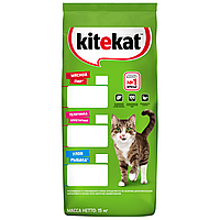 "Kitekat" сухой корм для взрослых кошек (мясной пир) 15кг