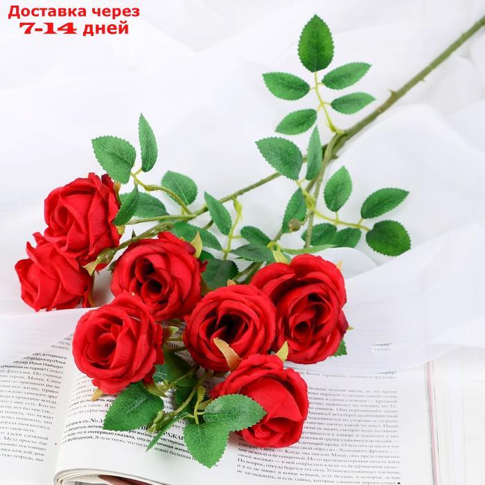 Цветы искусственные "Роза Септима" 5х65 см красный