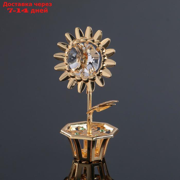 Сувенир "Цветочек", с кристаллами Сваровски - фото 1 - id-p203876130