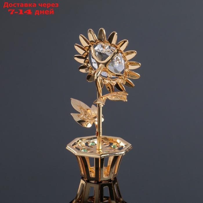 Сувенир "Цветочек", с кристаллами Сваровски - фото 3 - id-p203876130