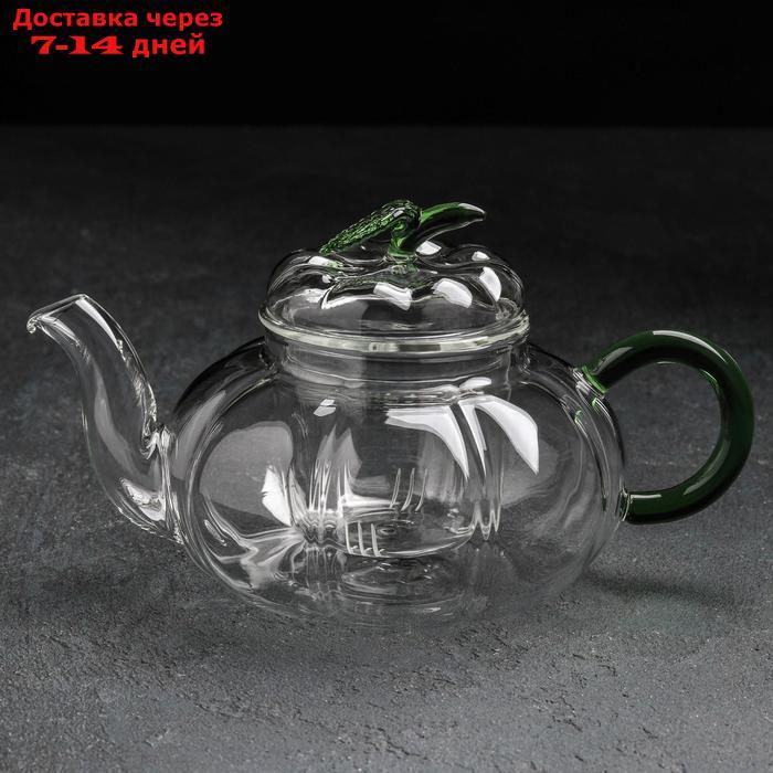 Чайник заварочный "Грин", 700 мл, со стеклянным ситом - фото 1 - id-p203877558