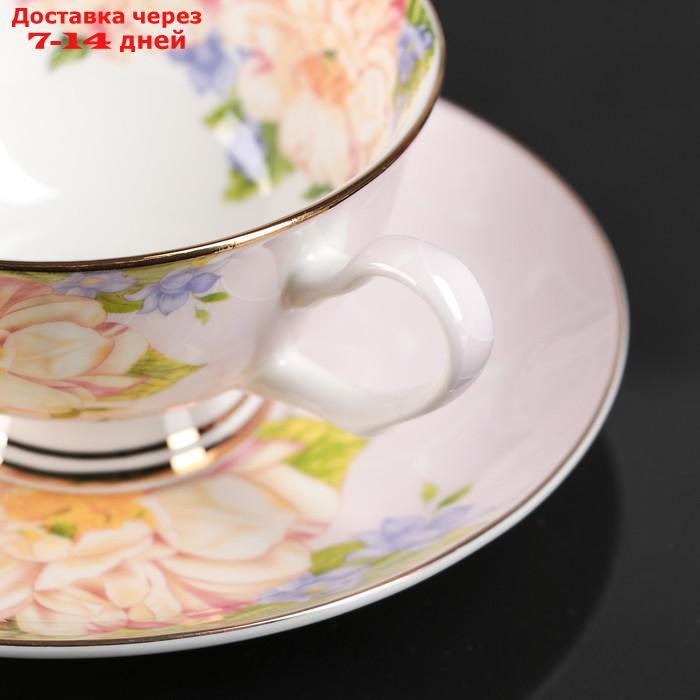 Чайная пара "Чайная роза", чашка 200 мл, блюдце 13,5 см - фото 3 - id-p203877561