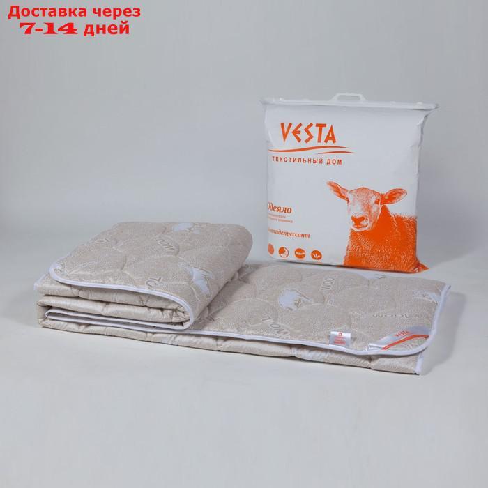 Одеяло зимнее 140х205 см, шерсть мериноса, ткань глосс-сатин, п/э 100% - фото 2 - id-p203873815