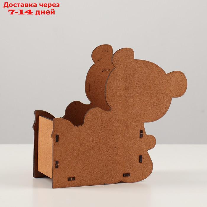 Подарочная упаковка "Мишка с подарком" 17х8х16 см, Дуб-красный - фото 4 - id-p203877805