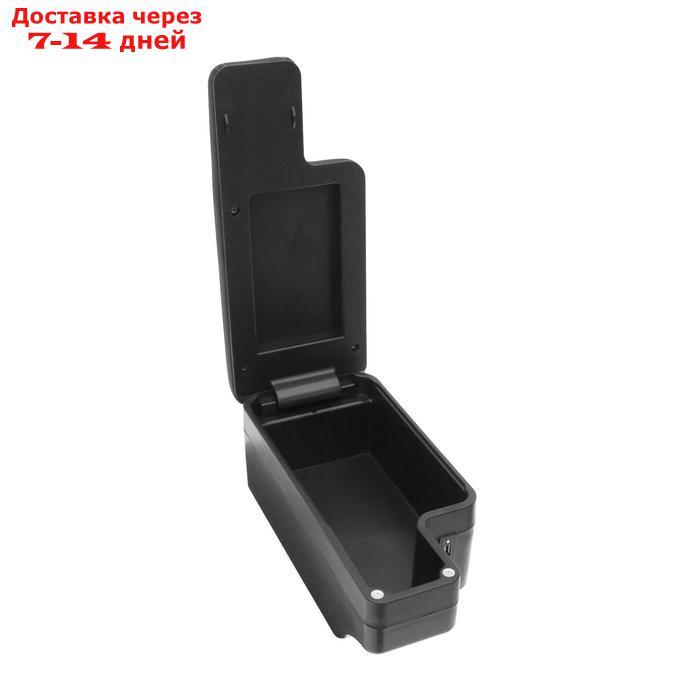 Подлокотник универсальный, 5 USB, провод USB 1 м, кожа PU, черный - фото 7 - id-p203876820