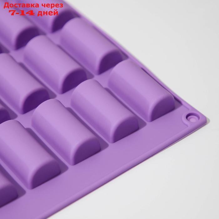 Форма для шоколада Доляна "Батончик", 27,5×17,5 см, 30 ячеек (4×2×1,5 см), цвет МИКС - фото 2 - id-p203876882