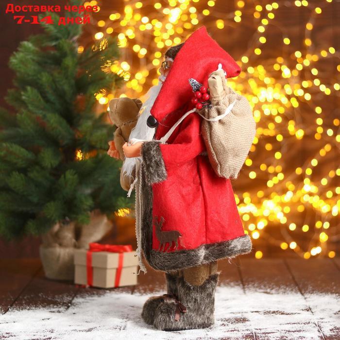 Дед Мороз "В красной шубке с мишкой" 22х45 см - фото 2 - id-p203878923