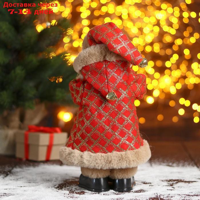 Дед Мороз "В красной шубке в клетку с подарками" 18х30 см - фото 3 - id-p203878929