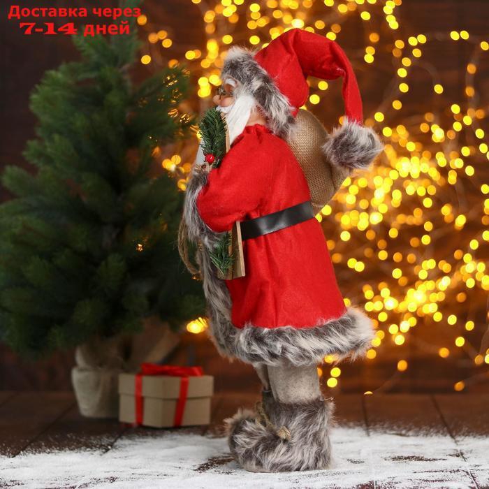 Дед Мороз "В красной шубке с лыжами и подарками" 23х45 см - фото 2 - id-p203878932