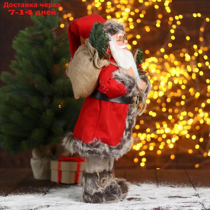 Дед Мороз "В красной шубке с лыжами и подарками" 23х45 см - фото 4 - id-p203878932