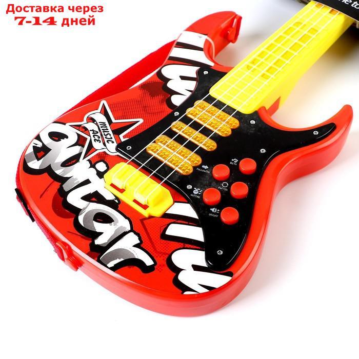 Игрушка музыкальная - гитара "Соло", световые и звуковые эффекты, работает от батареек - фото 2 - id-p203877912