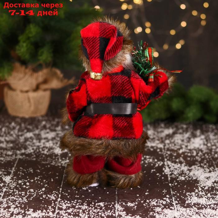 Дед Мороз "В меховом красном костюмчике, с мешком" двигается, 11х30 см - фото 3 - id-p203878979