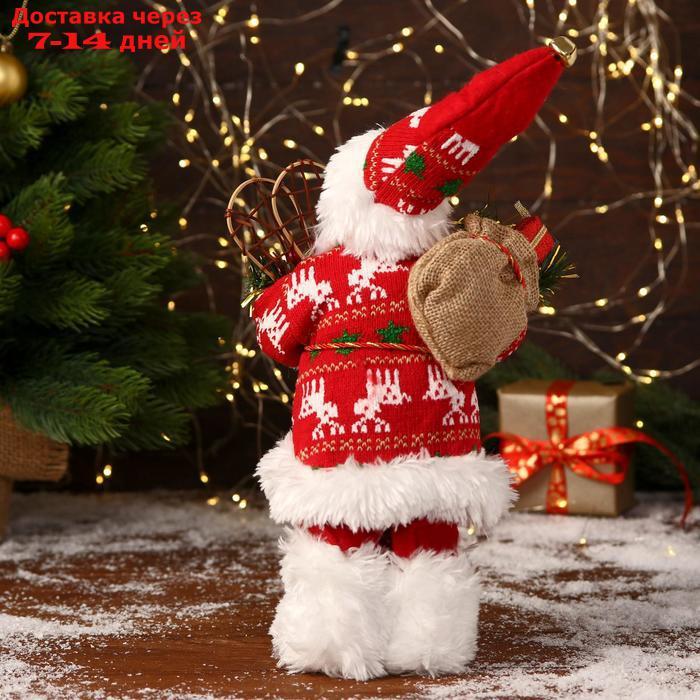 Дед Мороз "В красной шубке, колпачке и с подарками" 15х30 см - фото 3 - id-p203878985