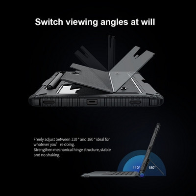 Чехол клавиатура Nillkin Bumper Combo Keyboard Case Черный для Samsung Galaxy Tab S7 Plus - фото 6 - id-p203965289