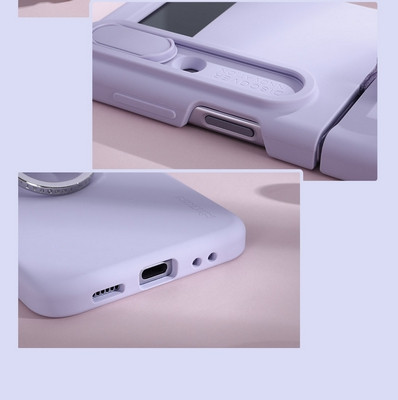Силиконовая накладка Nillkin CamShield Silky Silicone Case Черная для Samsung Galaxy Z Flip 4 - фото 8 - id-p203965351