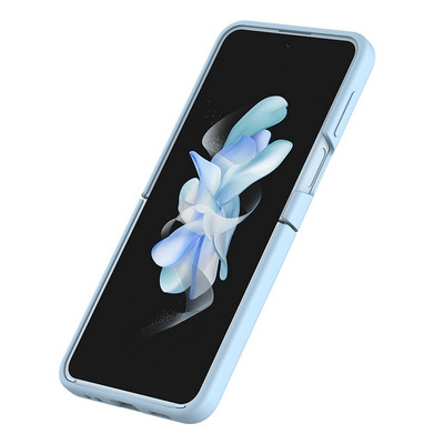 Силиконовая накладка Nillkin CamShield Silky Silicone Case Мятная для Samsung Galaxy Z Flip 4 - фото 3 - id-p203965354