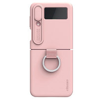 Силиконовая накладка Nillkin CamShield Silky Silicone Case Персиковая для Samsung Galaxy Z Flip 4