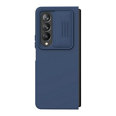 Силиконовая накладка Nillkin CamShield Silky Silicone Case Синяя для Samsung Galaxy Z Fold 4 - фото 1 - id-p203965357