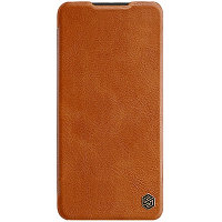 Кожаный чехол Nillkin Qin Leather Case Коричневый для Xiaomi Poco X4 GT