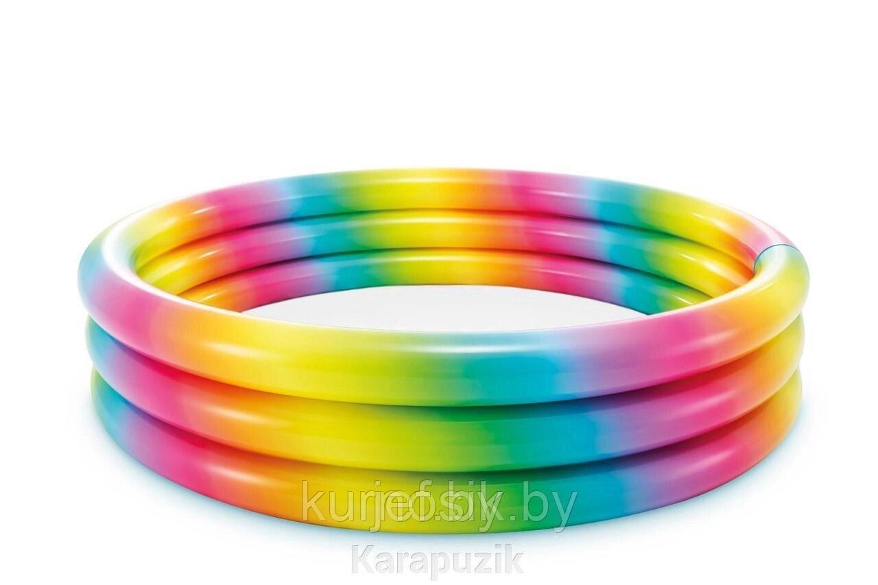Надувной детский бассейн Rainbow Ombre 147х33 см INTEX 58439NP - фото 3 - id-p197851781