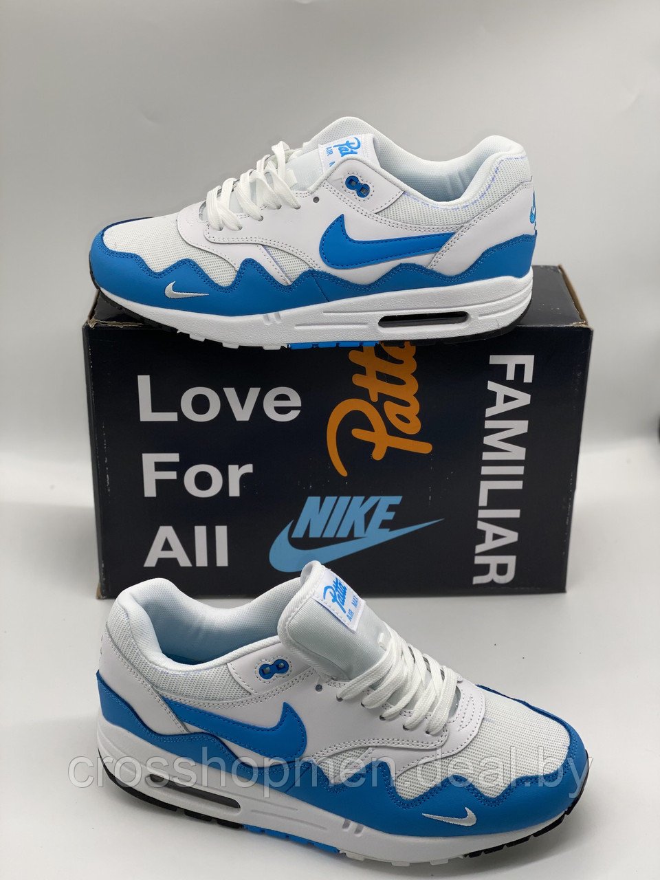 Nike Air Max 1 x Patta Blue/White - фото 1 - id-p203973954