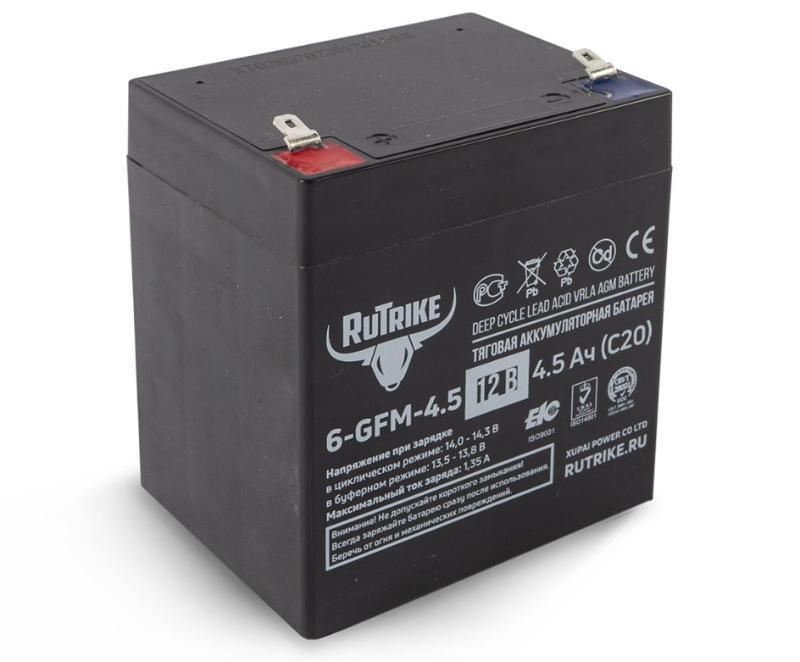Тяговый аккумулятор RuTrike 6-GFM-4,5 (12V4,5A/H C20) - фото 1 - id-p203975536